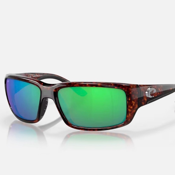 New Costa Caballito CL 10 580 Polarized Sunglasses Green Mirror Tortoise Men’s